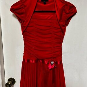 Elegant Red IZ Byer Girls Formal Dress
